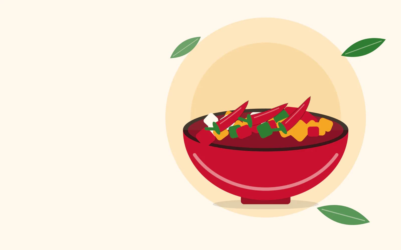 Semangkuk Rujak Aceh dengan buah segar dan kuah kental